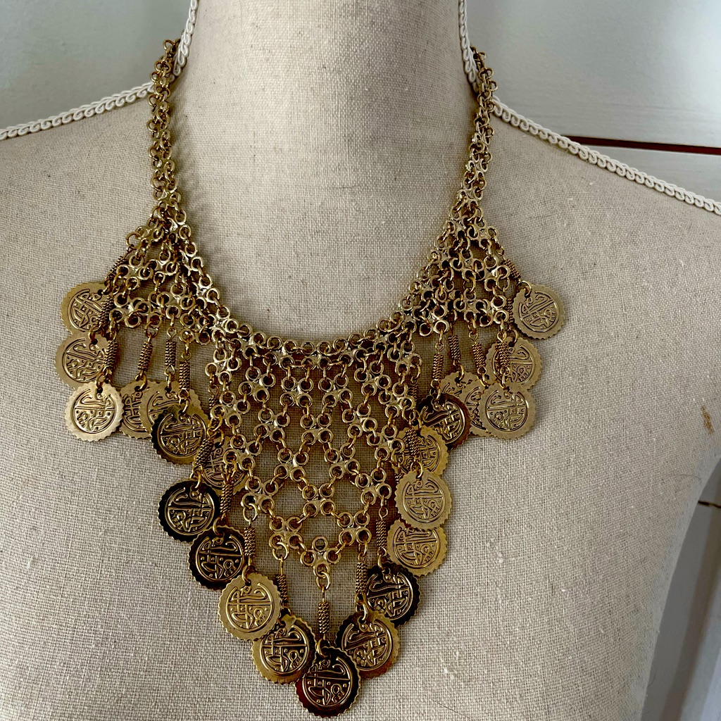 R.J. Graziano Gold Cascading Coin Necklace, Nwt